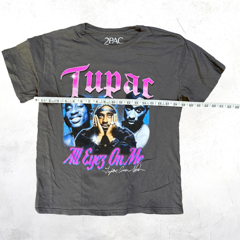 Tupac 2Pac All Eyez On Me Rap Tee Gray Large Hip Hop Shirt Bravado Merch - Picture 3 of 7